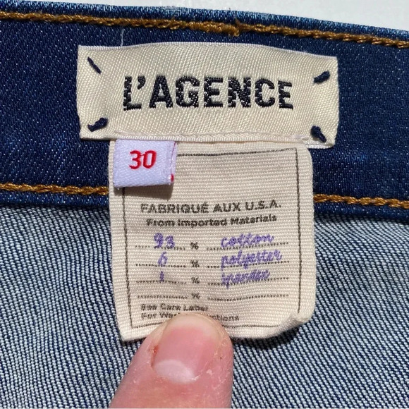 L’AGENCE Women’s Sada High Rise Cropped Jean in Lexington Wash size 30 - Picture 6 of 9